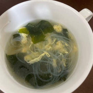 春雨の中華スープ